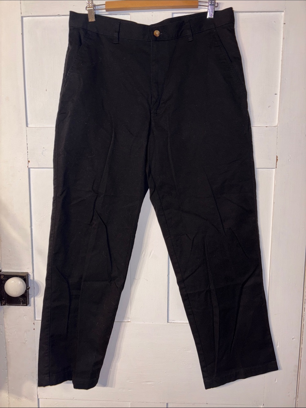 Puritan Black Casual Flat Front Dress Pants Size 34 x 30